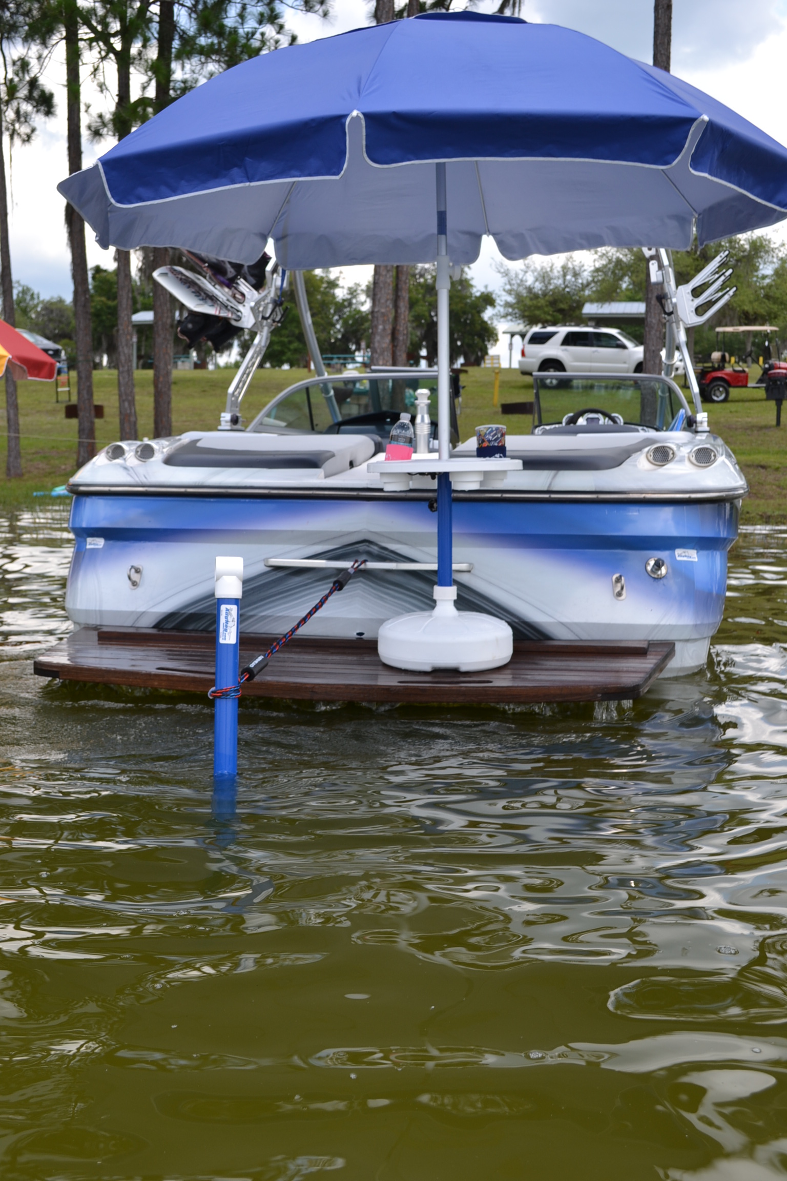 Boat Table for Pontoons, Ski Boats, Cruisers and Fishing Boats, Works great  on pool decks too