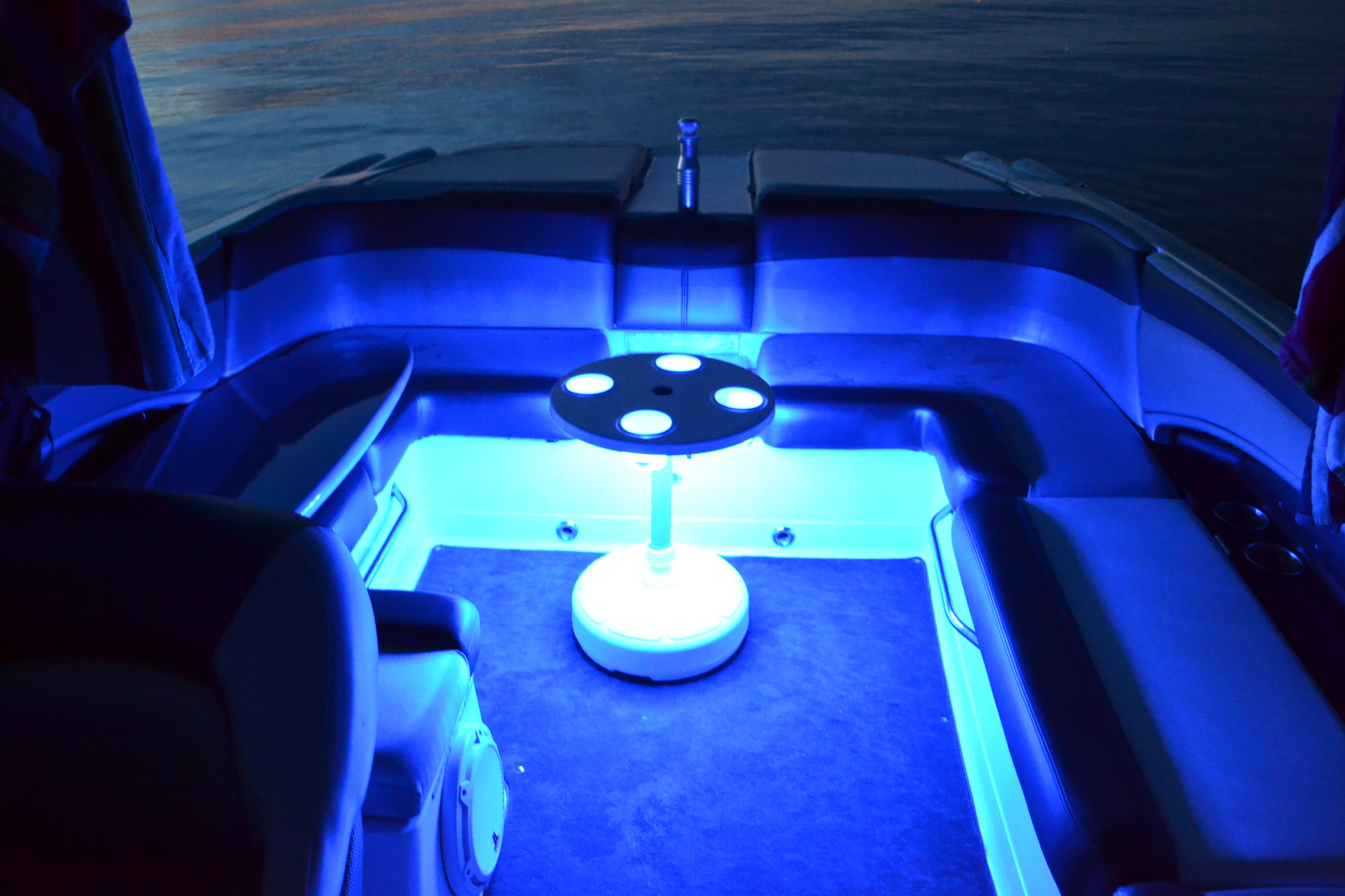 Boat Table for Pontoons, Ski Boats, Cruisers and Fishing Boats, Works great  on pool decks too - AugHog Products LLC