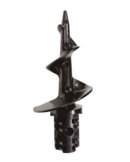 Photo of black auger tip for boat anchor posts and dock posts