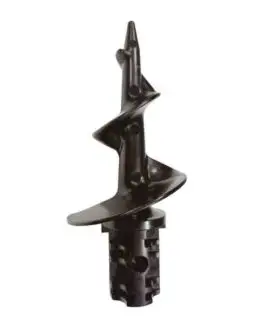 Photo of black auger tip for boat anchor posts and dock posts