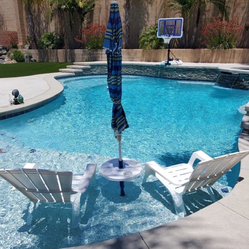 Baja Table Sun Shelf Umbrella Table for Ledge in Swimming Pool - AugHog ...