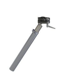 Long gray adjustable mounting arm ending in a black clamping head at the tip.
