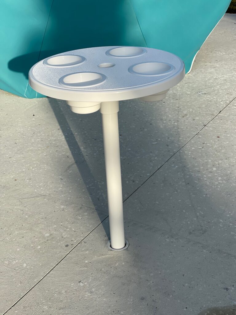 Baja Table Sun Shelf Umbrella Table for Ledge in Swimming Pool AugHog