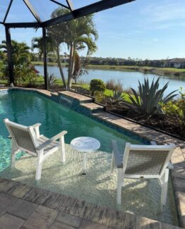 Umbrella Shelf Table for Pools