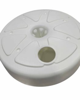 Photo of white plastic base for the relaxation station or boat table for aughog