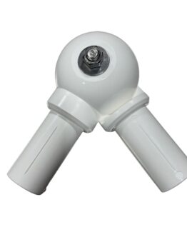 Photo of PVC swivel angle 2 way with stainless bolt