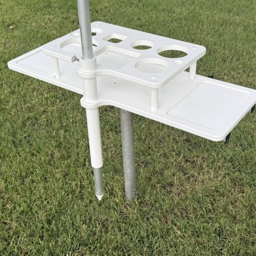 Portable backyard bar with umbrella