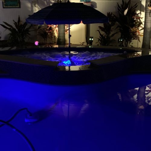 table for inside hot tub